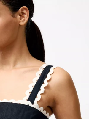 Đầm Cambria Ric Rac French Connection, Đen