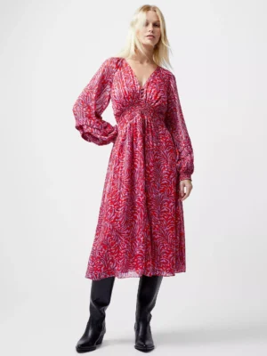 Đầm Midi French Connection Calista, Đỏ Đậm