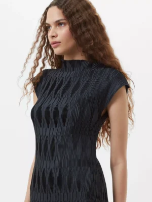 Váy Midi Pleated Moira French Connection, Xanh Đậm