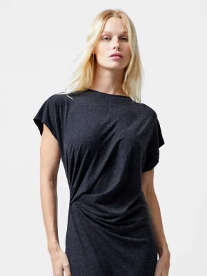 French Connection Shelly Jersey Ruched Dress, Grey