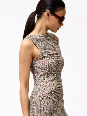 French Connection Shannon Ruched Midi Dress