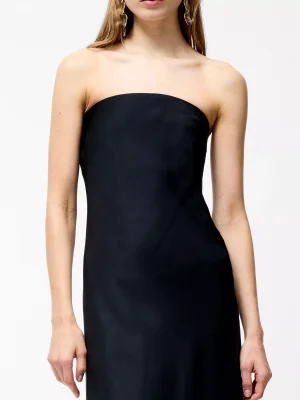 French Connection Oona Strapless Midi Dress, Black