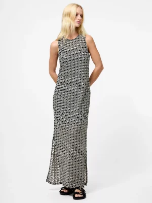 French Connection Carly Jersey Tunic Maxi Dress, Black/Cream